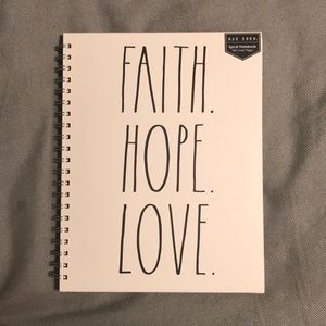 Rae Dunn Faith Hope Love Spiral Notebook